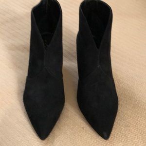Black suede booties 7.5M